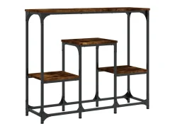 Hot vidaxl Mesa consola 89,5x28x76 cm derivados de madeira carvalho fumado Natural claro
