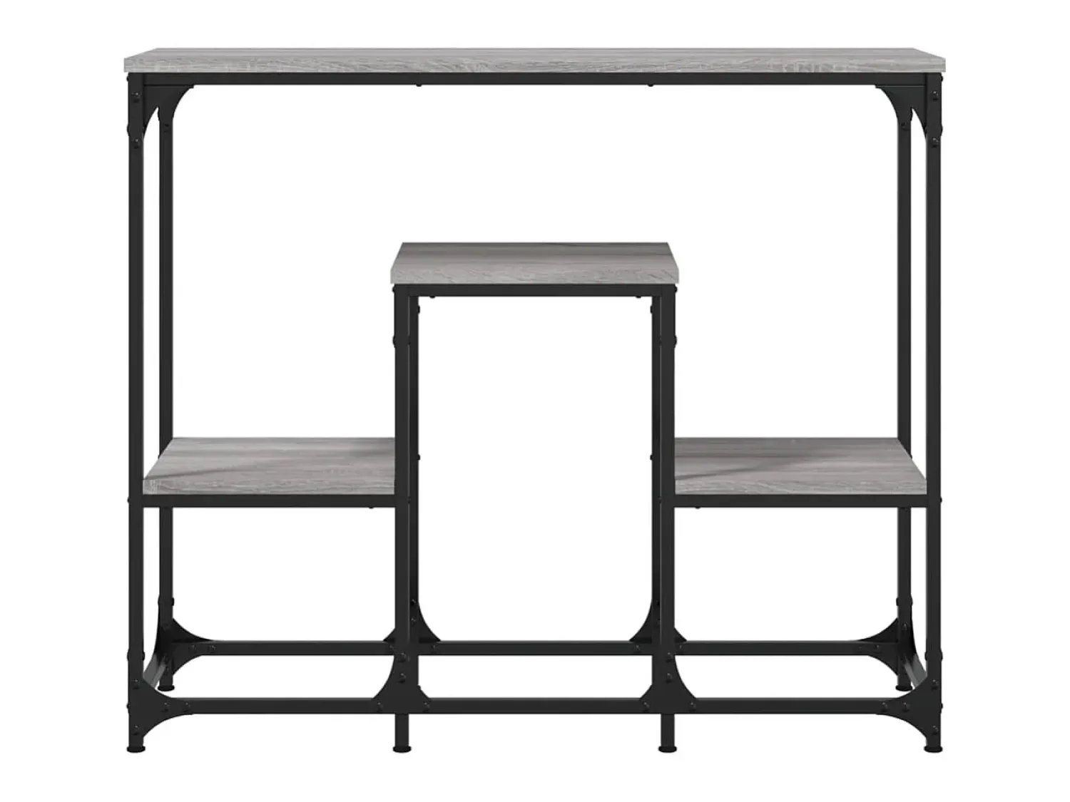 Consola| Mesa consola 89,5x28x76 cm derivados de madeira sonoma PT678095 Cinzento