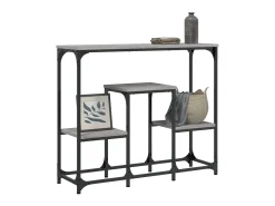 Consola| Mesa consola 89,5x28x76 cm derivados de madeira sonoma PT678095 Cinzento