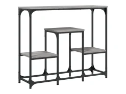 Consola| Mesa consola 89,5x28x76 cm derivados de madeira sonoma PT678095 Cinzento