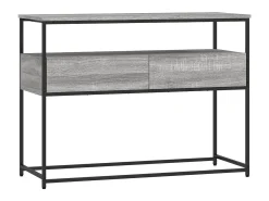 Consola* Mesa consola 100x40x75 cm derivados de madeira sonoma PT443454 Cinzento