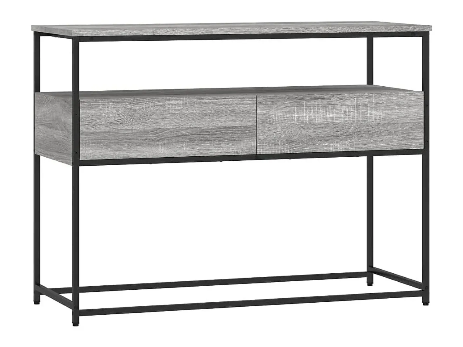 Consola* Mesa consola 100x40x75 cm derivados de madeira sonoma PT443454 Cinzento