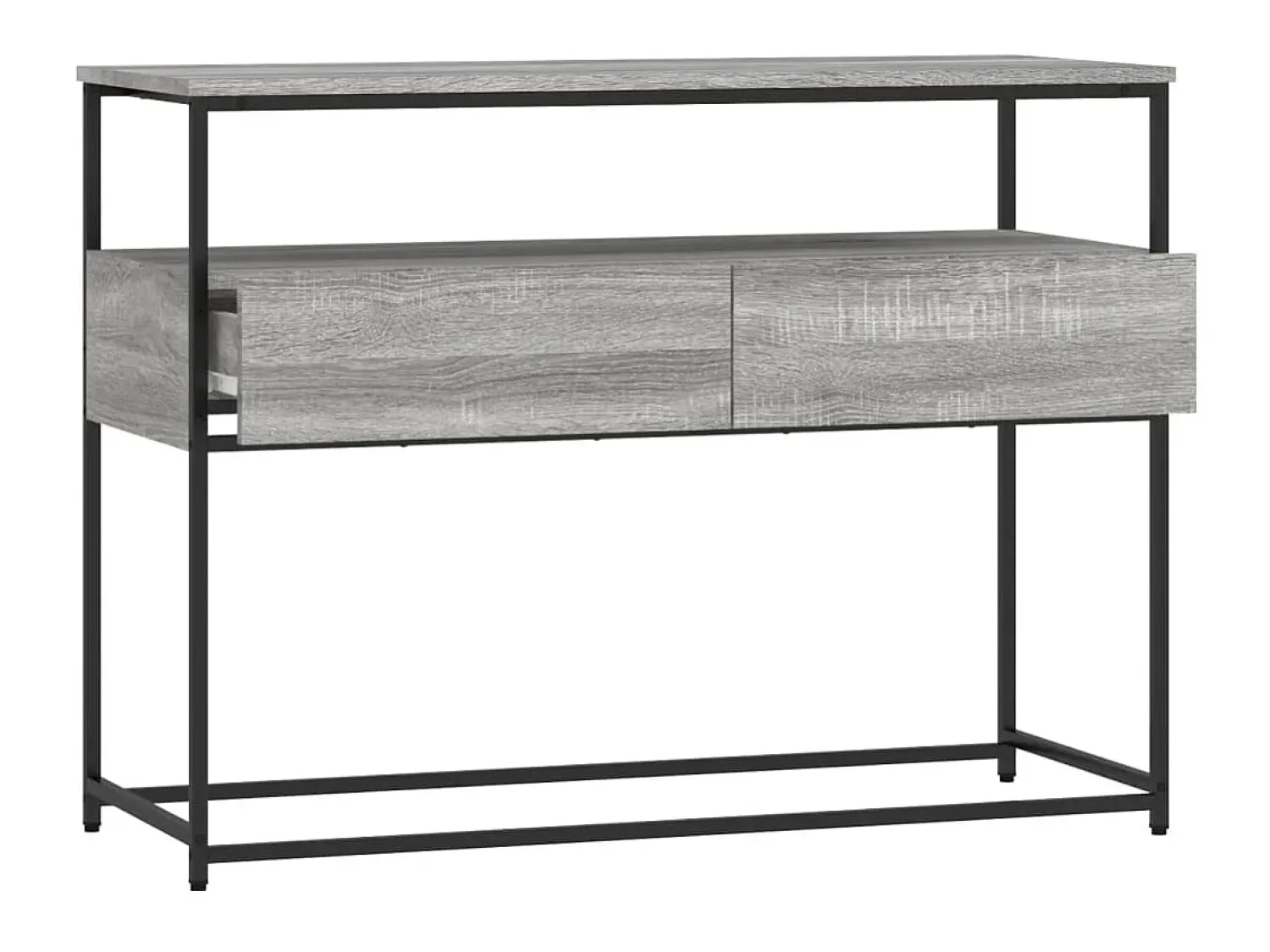Consola* Mesa consola 100x40x75 cm derivados de madeira sonoma PT443454 Cinzento