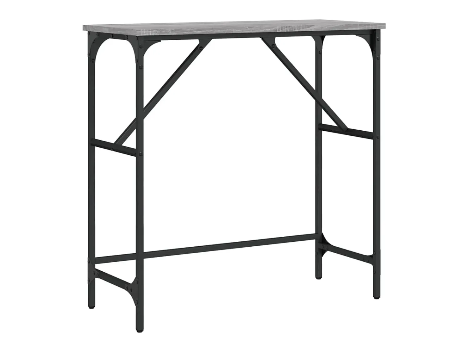 Consola| Mesa consola 75x32x75 cm derivados de madeira sonoma PT251461 Cinzento