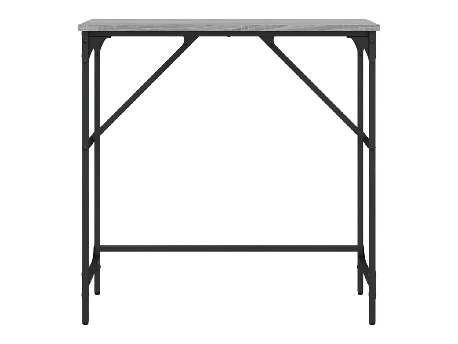 Consola| Mesa consola 75x32x75 cm derivados de madeira sonoma PT251461 Cinzento