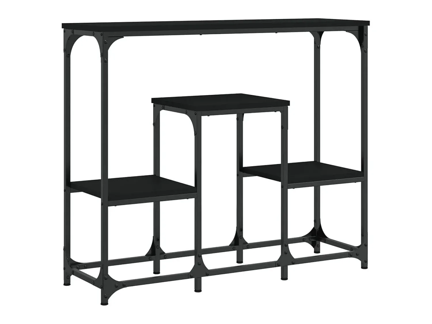 Consola* Mesa consola 89,5x28x76 cm derivados de madeira PT829035 Preto