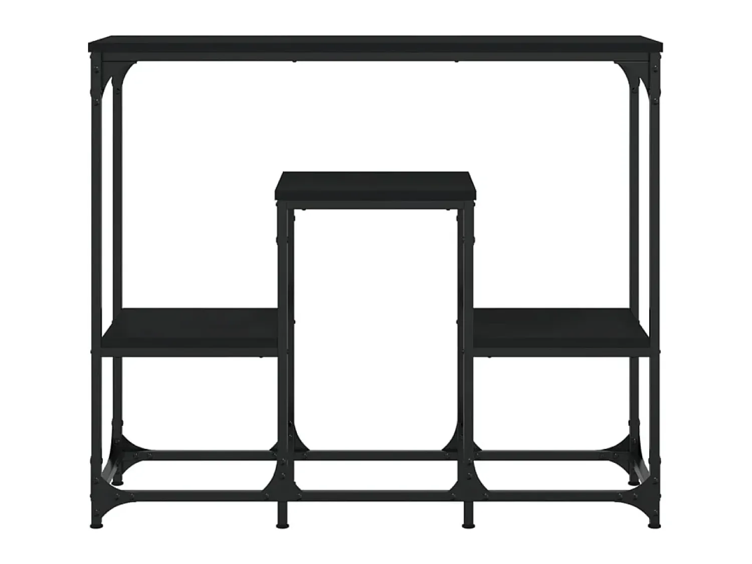 Consola* Mesa consola 89,5x28x76 cm derivados de madeira PT829035 Preto