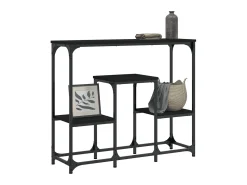 Consola* Mesa consola 89,5x28x76 cm derivados de madeira PT829035 Preto