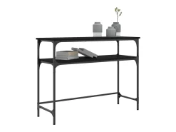 Consola* Mesa consola 100x35,5x75 cm derivados de madeira PT788258 Preto