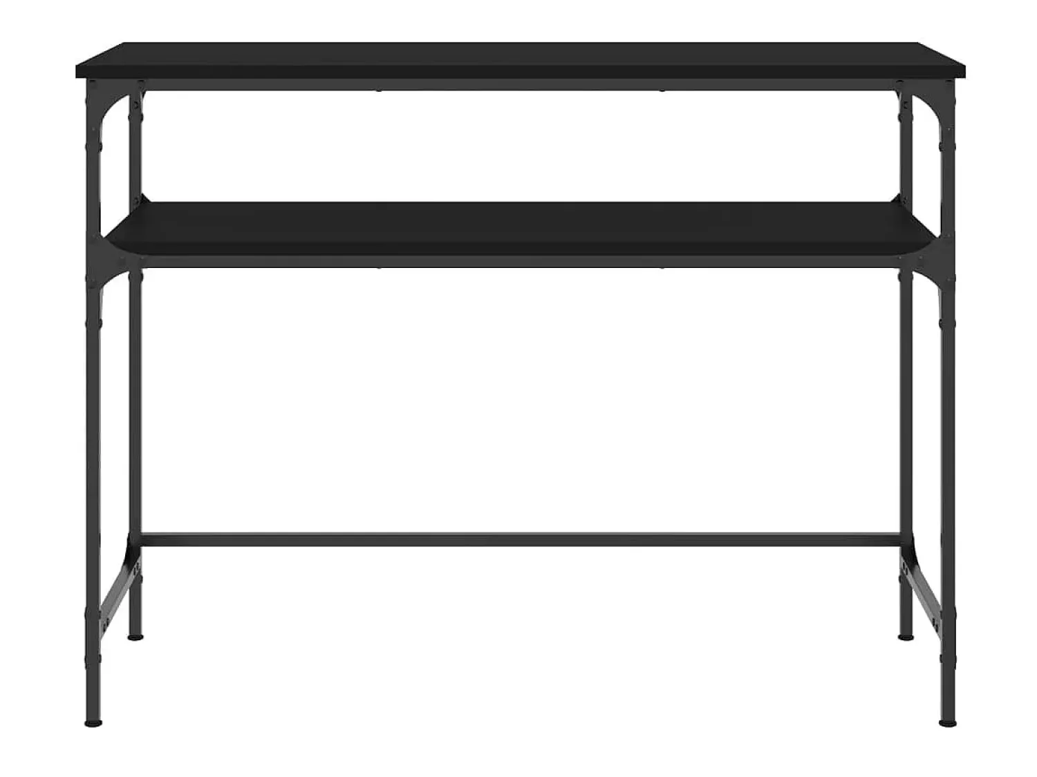Consola* Mesa consola 100x35,5x75 cm derivados de madeira PT788258 Preto