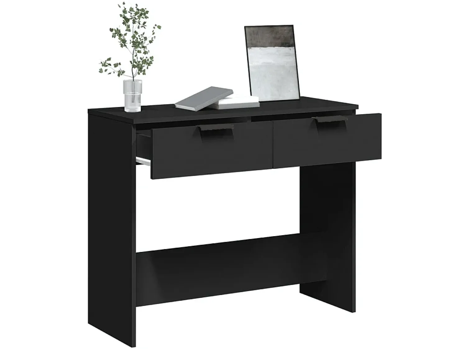 Consola* Mesa consola 90x36x75 cm derivados de madeira PT707301 Preto