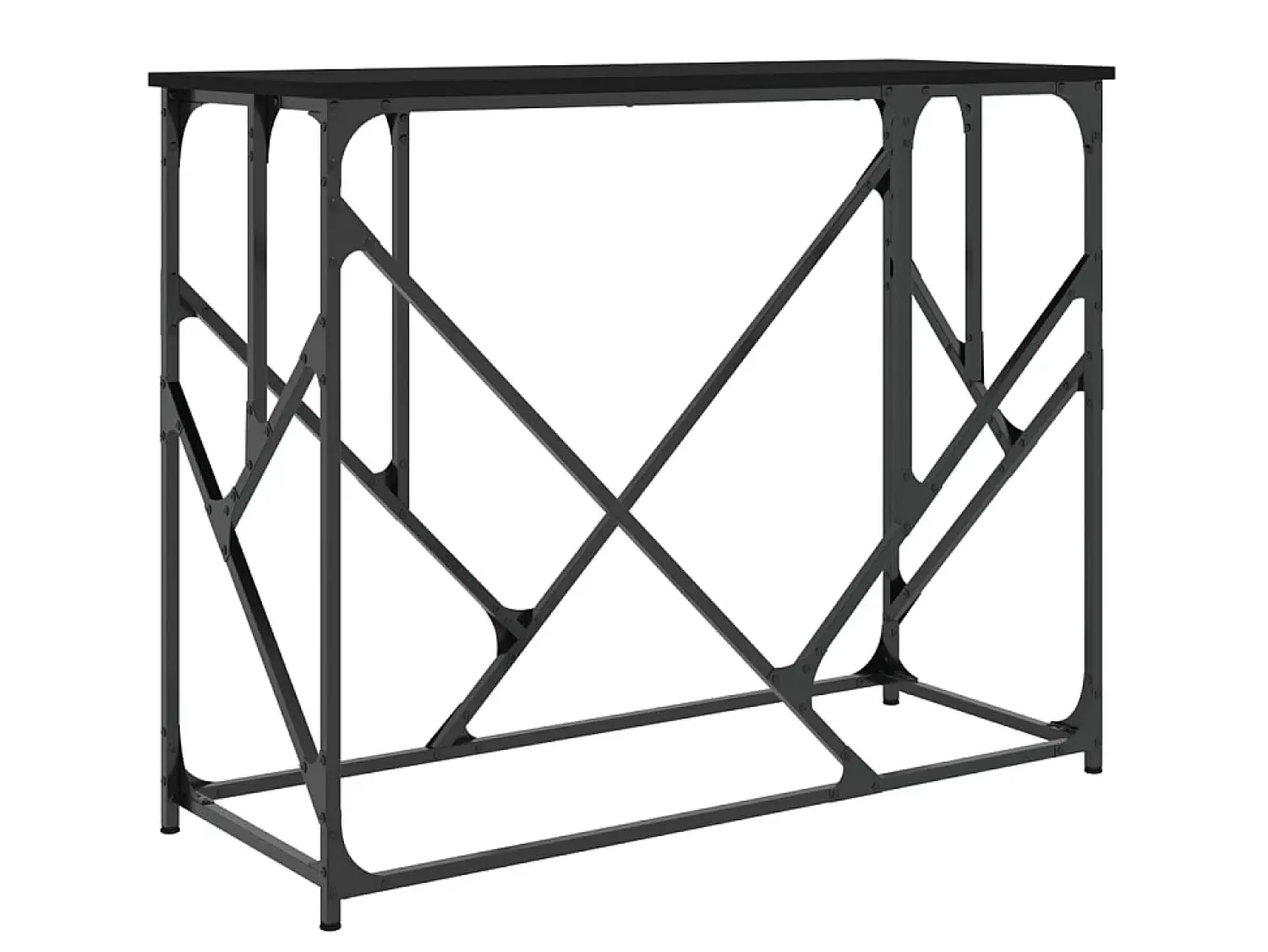 Discount Mesa consola 100x40x80 cm derivados de madeira PT998757 Preto