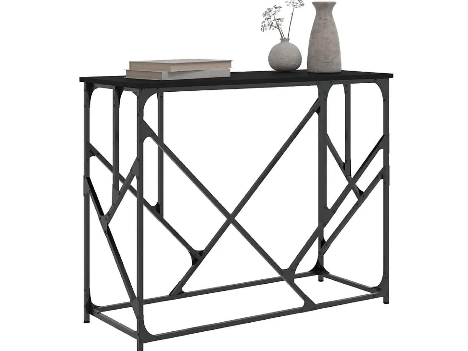 Discount Mesa consola 100x40x80 cm derivados de madeira PT998757 Preto