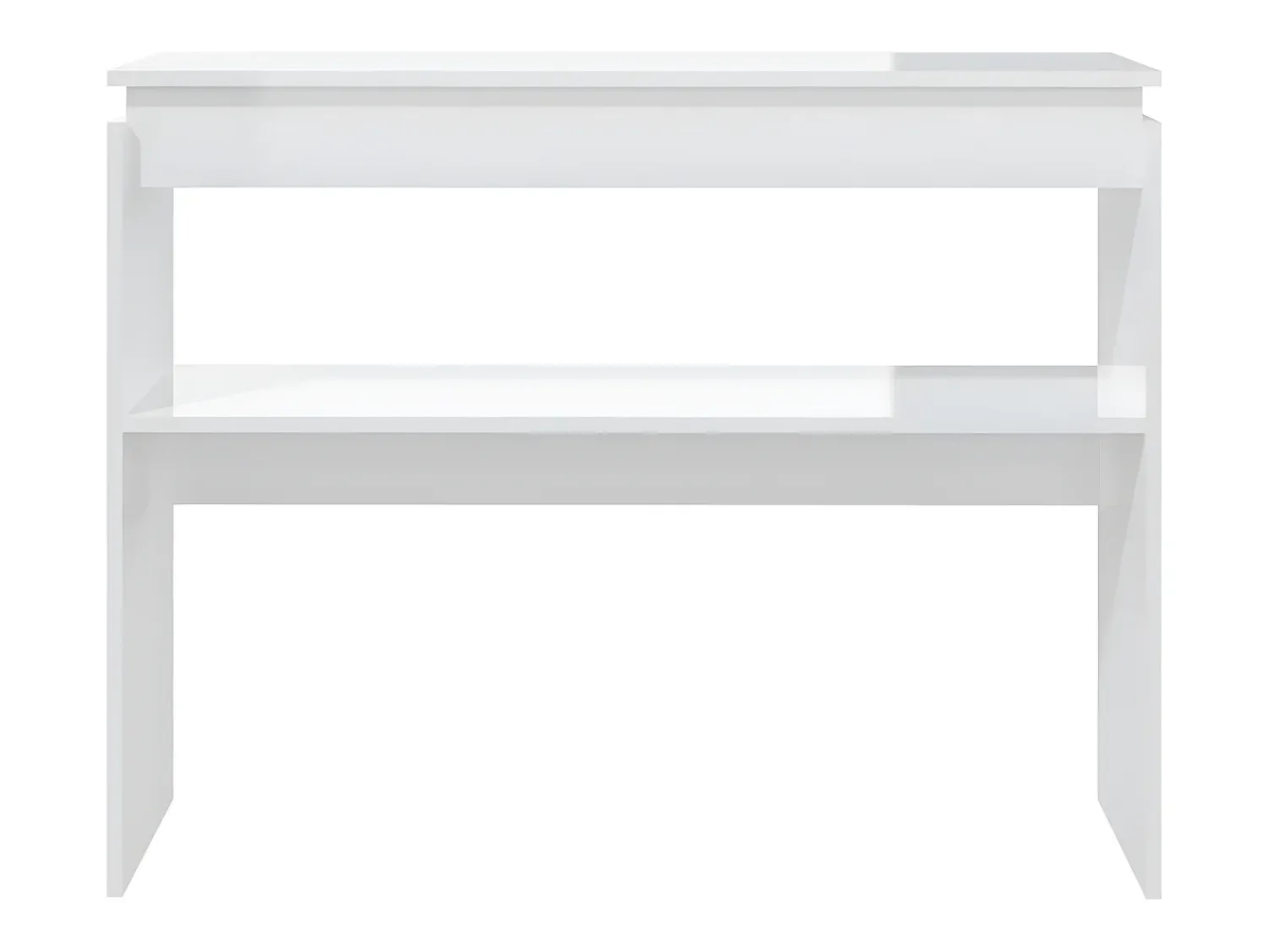 Discount Mesa consola 102x30x80 cm derivados madeira brilhante PT613269 Branco