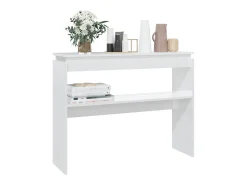Discount Mesa consola 102x30x80 cm derivados madeira brilhante PT613269 Branco