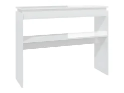 Discount Mesa consola 102x30x80 cm derivados madeira brilhante PT613269 Branco