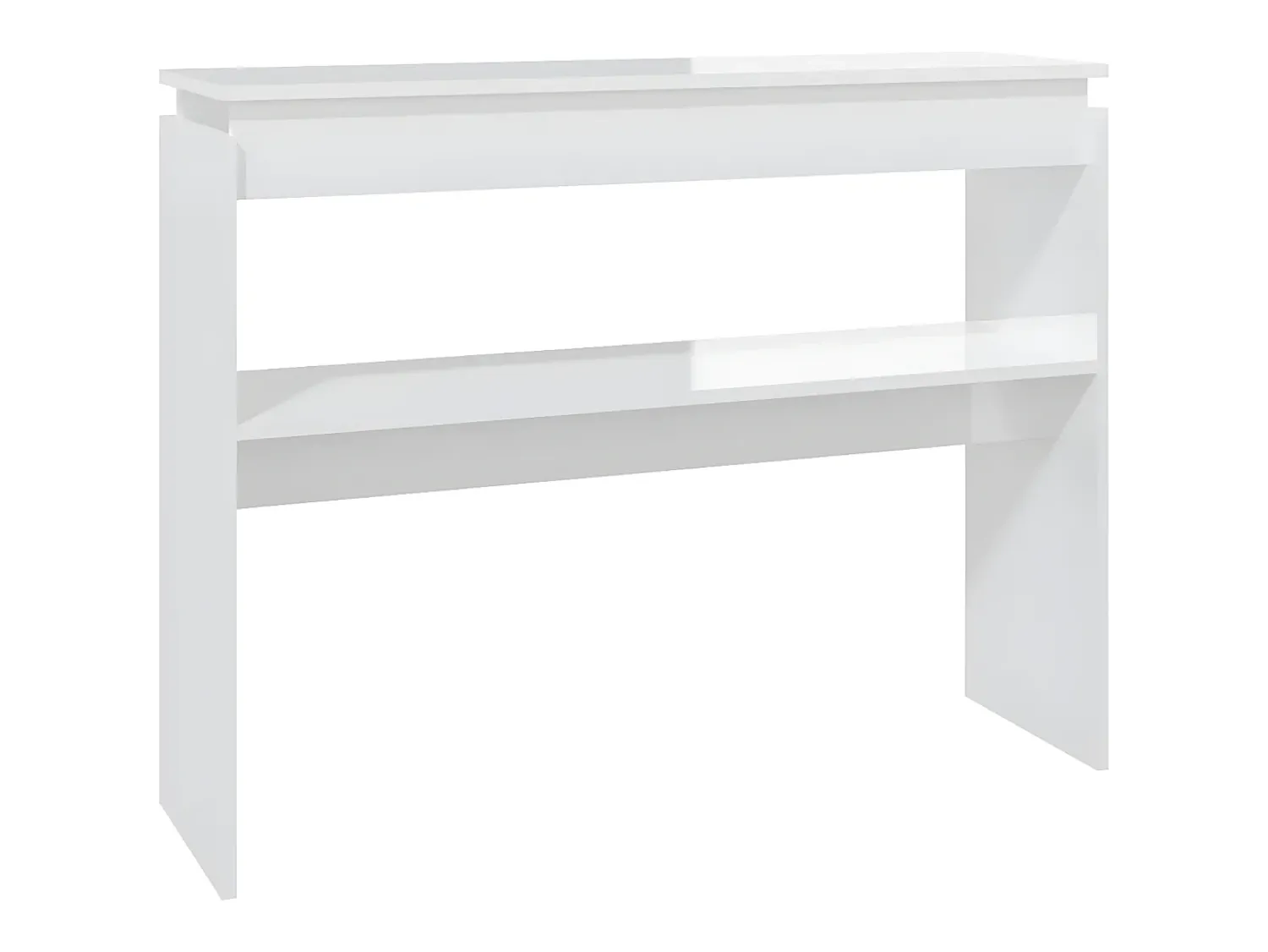 Discount Mesa consola 102x30x80 cm derivados madeira brilhante PT613269 Branco
