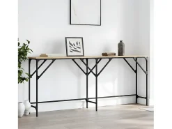 Mesa consola 180x29x75 cm derivados de madeira carvalho sonoma PT555039^ Consola