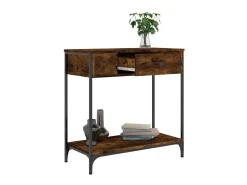 Consola* Mesa consola 75x34,5x75 cm derivados de madeira carvalho fumado PT737323 Castanho