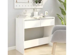 Consola| Mesa consola 89x41x76,5 cm derivados de madeira PT829831 Branco