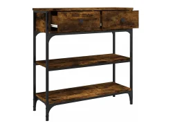 Hot vidaxl Mesa consola 72,5x25x75 cm derivados de madeira carvalho fumado Natural claro