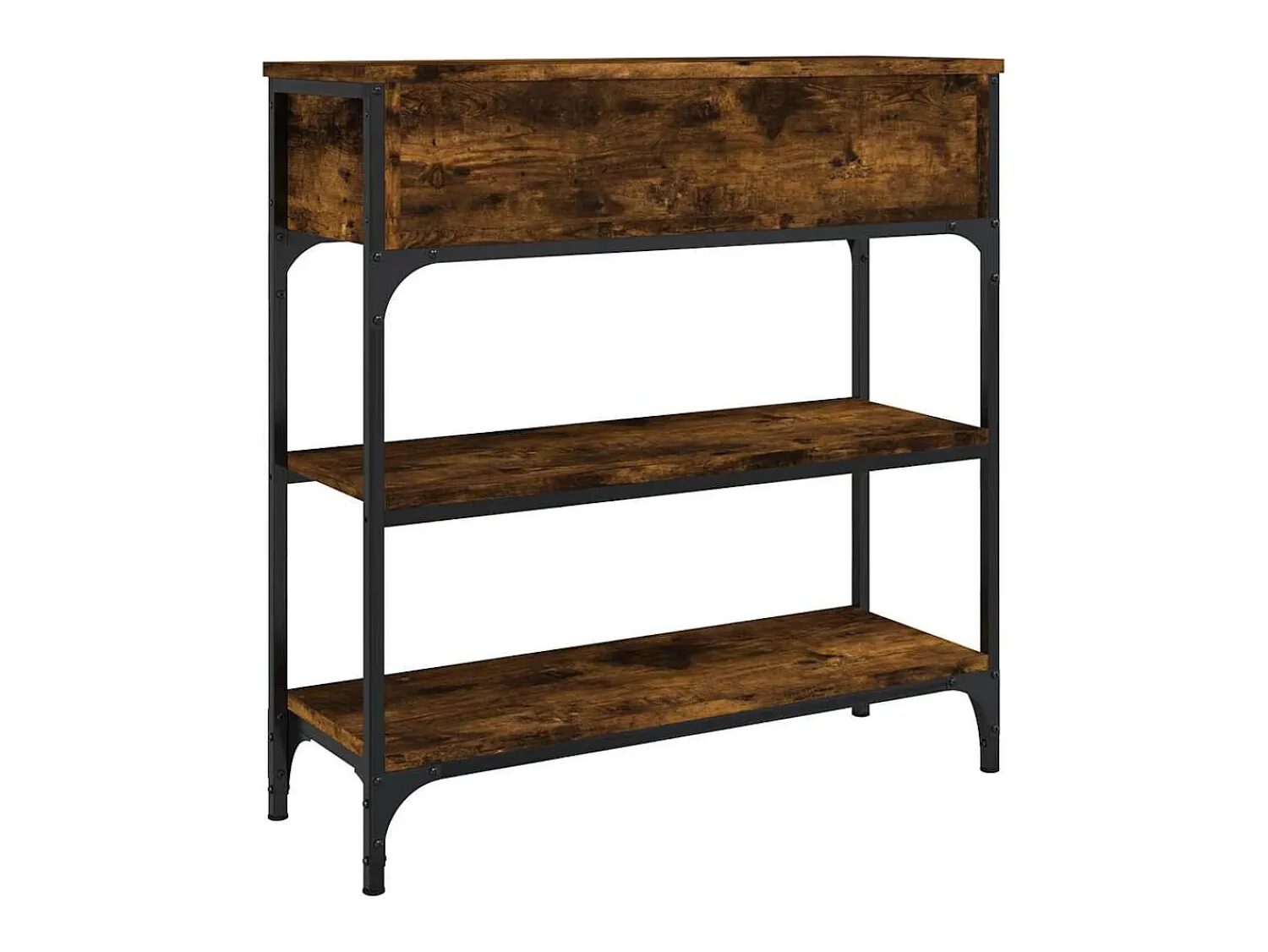 Hot vidaxl Mesa consola 72,5x25x75 cm derivados de madeira carvalho fumado Natural claro