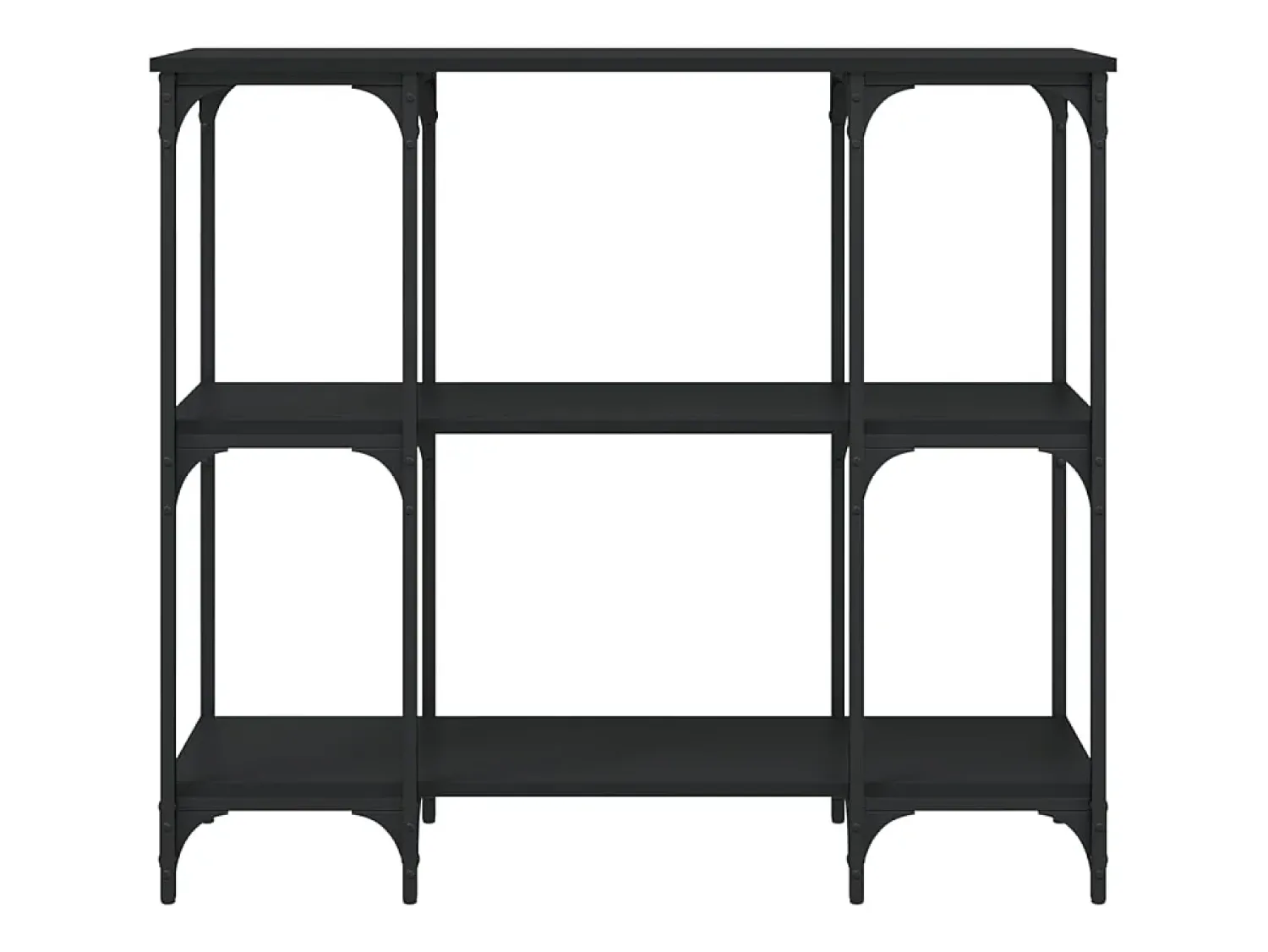 Mesa consola 102x35x90 cm derivados de madeira PT454160 Preto
