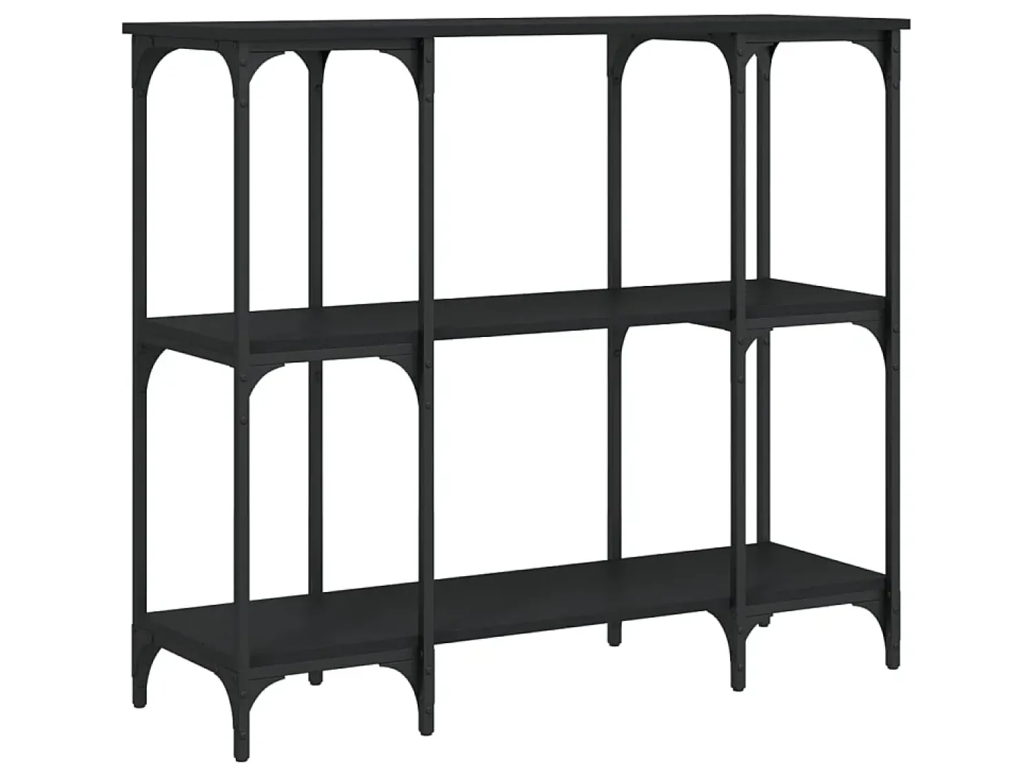Mesa consola 102x35x90 cm derivados de madeira PT454160 Preto