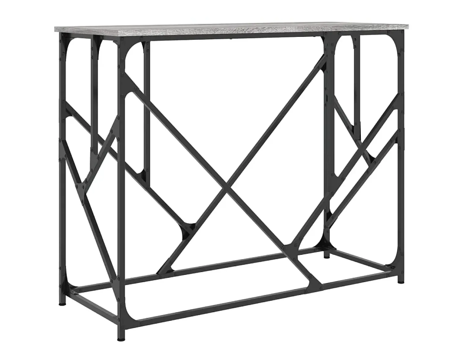 Consola* Mesa consola 100x40x80 cm derivados de madeira sonoma PT138618 Cinzento