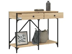 Mesa consola 100x39x78,5 cm derivados madeira carvalho sonoma PT574867^ Consola