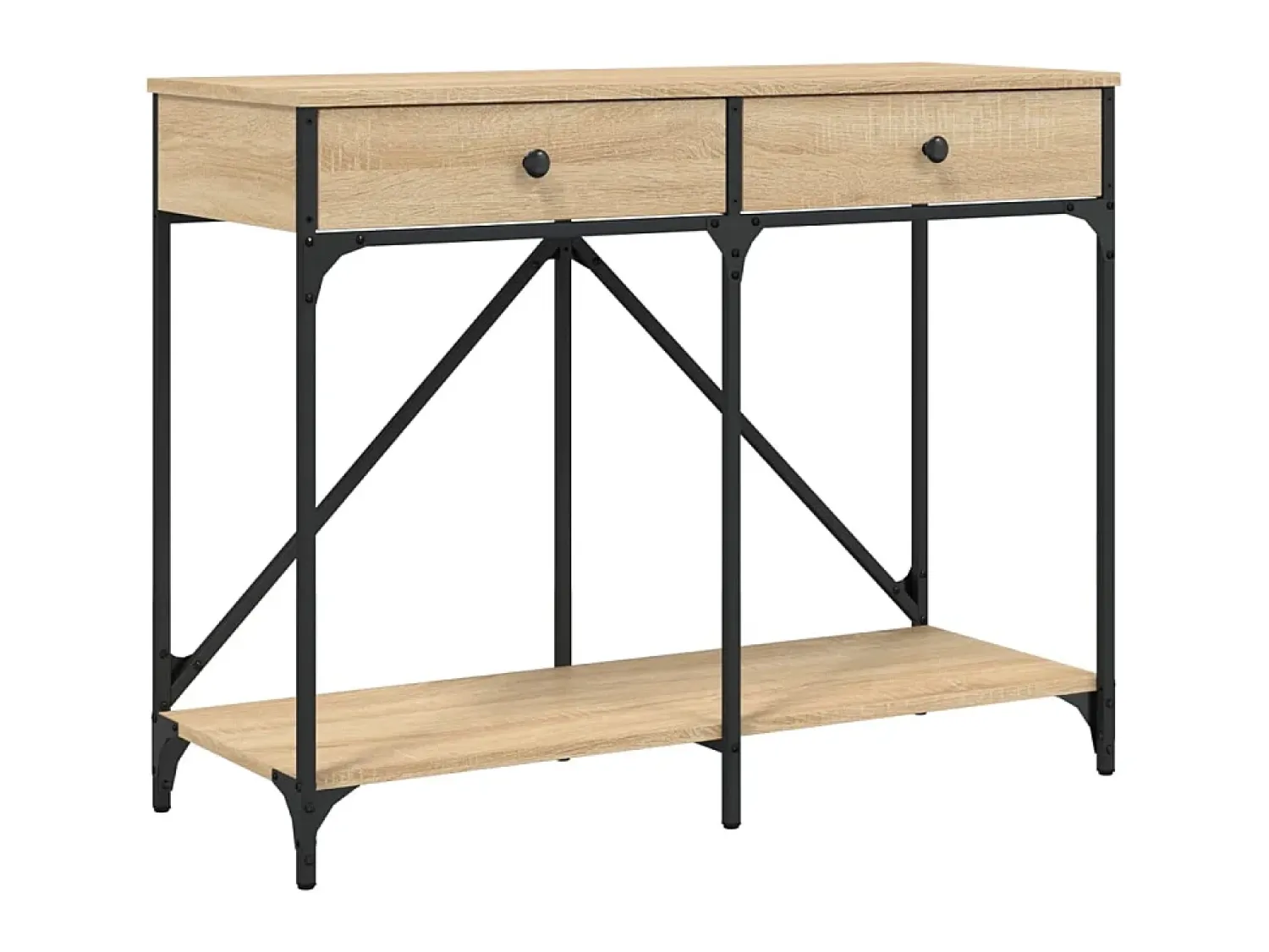 Mesa consola 100x39x78,5 cm derivados madeira carvalho sonoma PT574867^ Consola