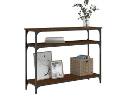 Mesa consola 100x29x75 cm derivados madeira carvalho PT608357^ Consola