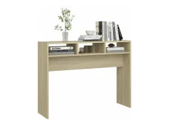 Consola| Mesa consola 105x30x80 cm derivados de madeira carvalho sonoma PT340708 Castanho