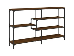 Consola| Mesa consola 160x32x95 cm derivados madeira carvalho PT480989 Castanho