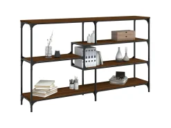 Consola| Mesa consola 160x32x95 cm derivados madeira carvalho PT480989 Castanho