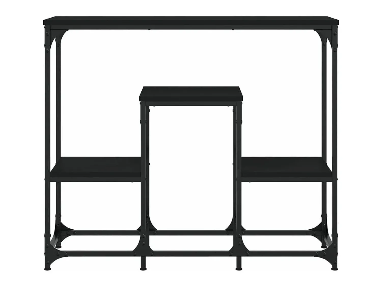 Online vidaxl Mesa consola 89,5x28x76 cm derivados de madeira Preto