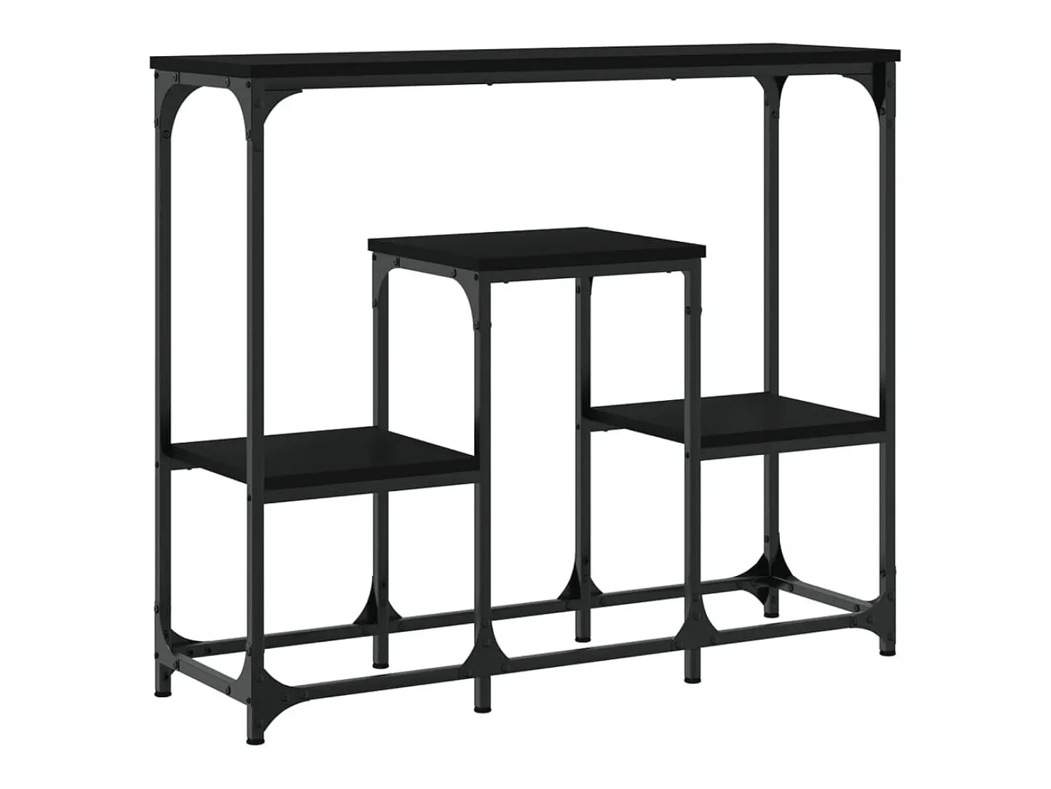 Online vidaxl Mesa consola 89,5x28x76 cm derivados de madeira Preto