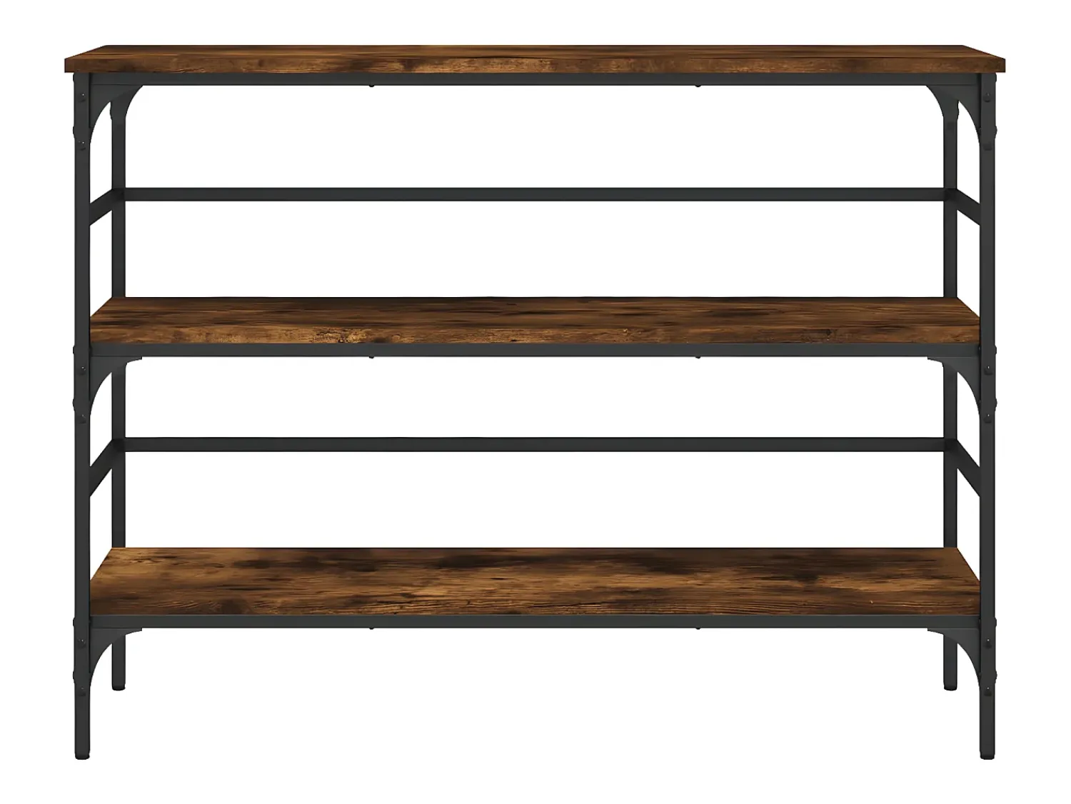 Consola* Mesa consola 100x32x75 cm derivados de madeira carvalho fumado PT393368 Castanho