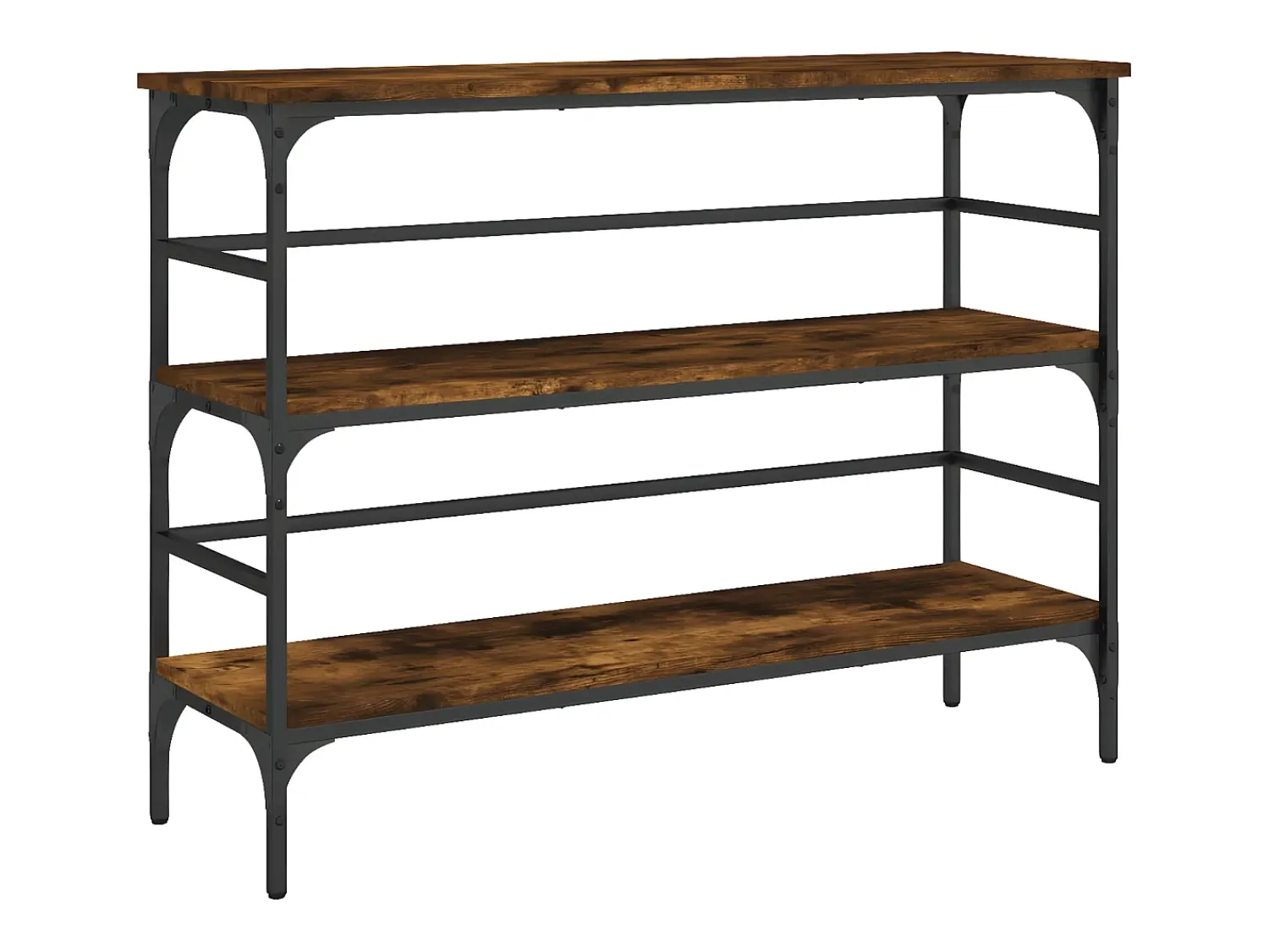 Consola* Mesa consola 100x32x75 cm derivados de madeira carvalho fumado PT393368 Castanho