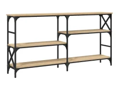 Mesa consola 150x29x76,5 cm derivados madeira carvalho sonoma PT934051 Castanho