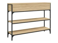 vidaxl Mesa consola 100x25x75 cm derivados de madeira carvalho sonoma^ Consola