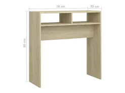 Sale vidaxl Mesa consola 78x30x80 cm derivados de madeira carvalho sonoma Natural claro