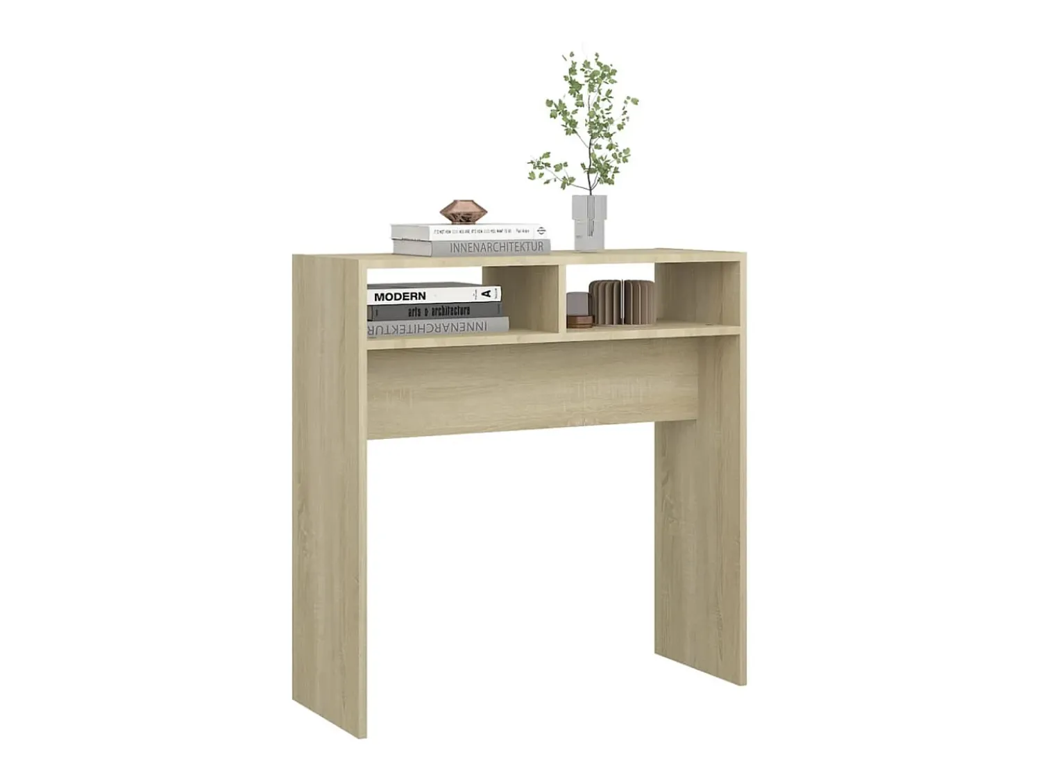 Sale vidaxl Mesa consola 78x30x80 cm derivados de madeira carvalho sonoma Natural claro