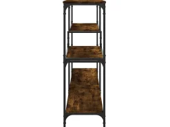 Consola| Mesa consola 160x32x95 cm derivados de madeira carvalho fumado PT639801 Castanho