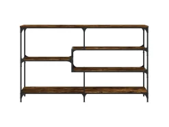 Consola| Mesa consola 160x32x95 cm derivados de madeira carvalho fumado PT639801 Castanho