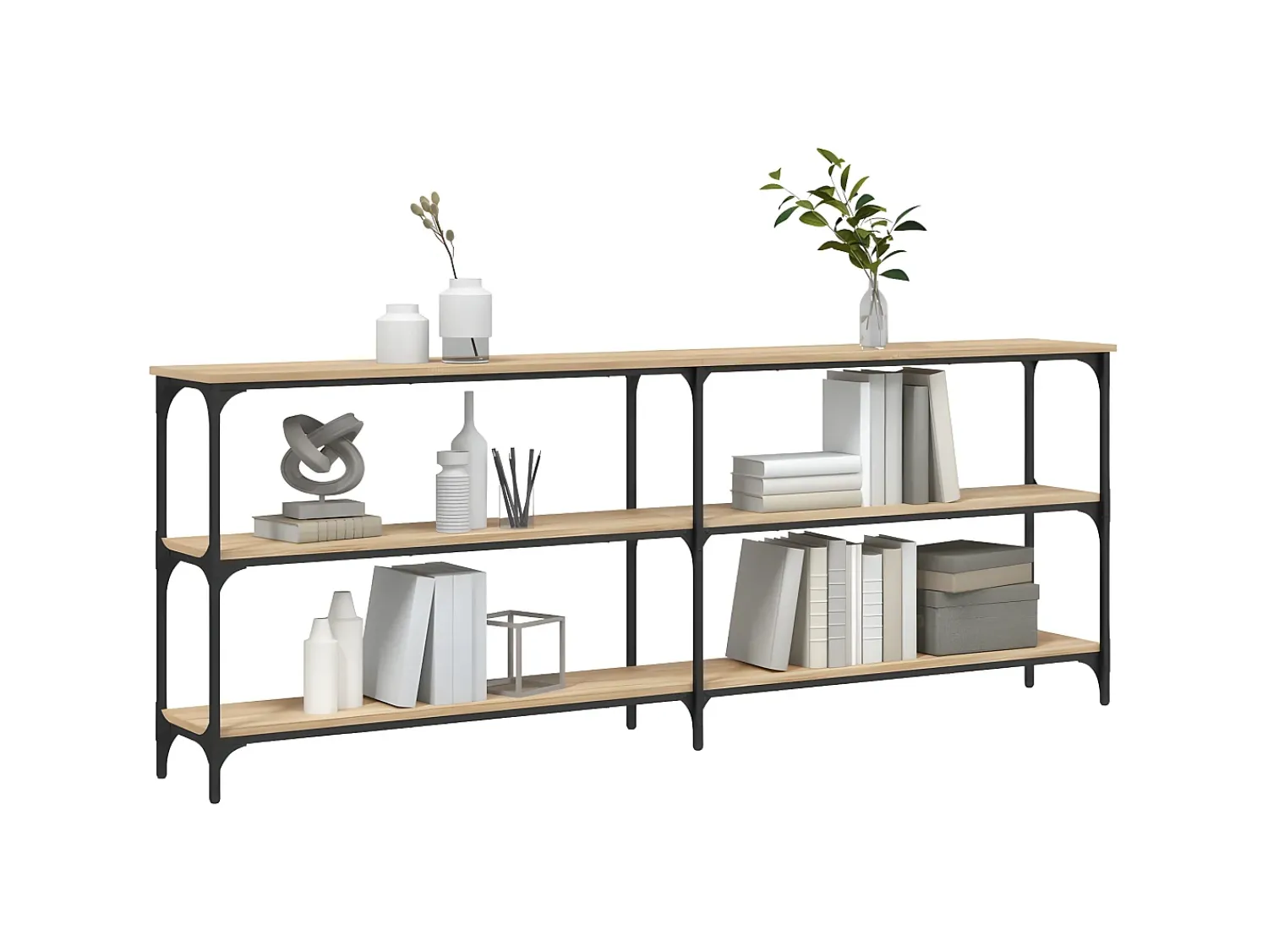 Mesa consola 200x29x75 cm derivados de madeira carvalho sonoma PT862823^ Consola