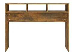 Consola|vidaxl Mesa consola 105x30x80 cm derivados de madeira carvalho fumado Natural claro