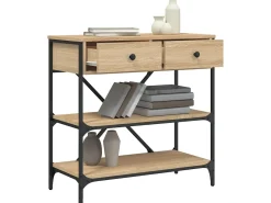 Sale Mesa consola 75x34,5x75 cm derivados de madeira carvalho sonoma PT102807 Castanho