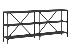 Hot Mesa consola 180x30x75 cm derivados de madeira e ferro PT476141 Preto