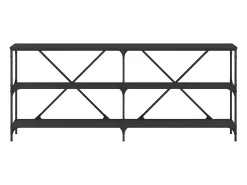 Hot Mesa consola 180x30x75 cm derivados de madeira e ferro PT476141 Preto